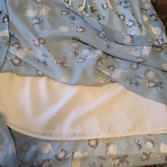 Women's Boho Floral V-Neck Maxi Dress Size XL Mother of the Bride/Groom - Picture 6 of 8